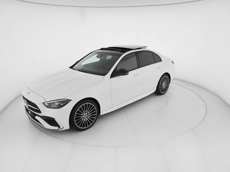 Mercedes Classe C Berlina 200 d mhev amg line advanced auto ibrido bianco