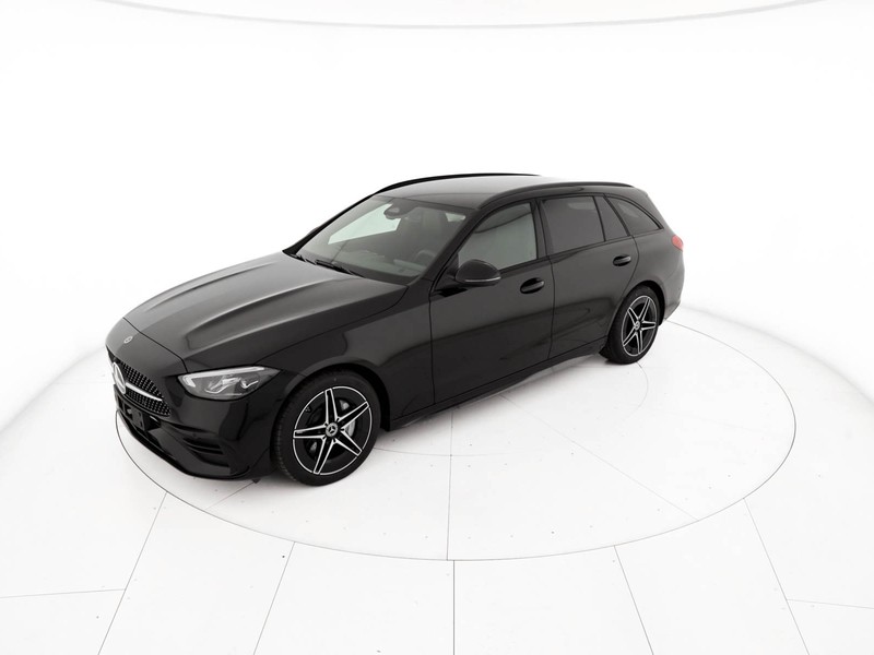 Mercedes Classe C SW sw 200 d mhev amg line advanced auto ibrido nero