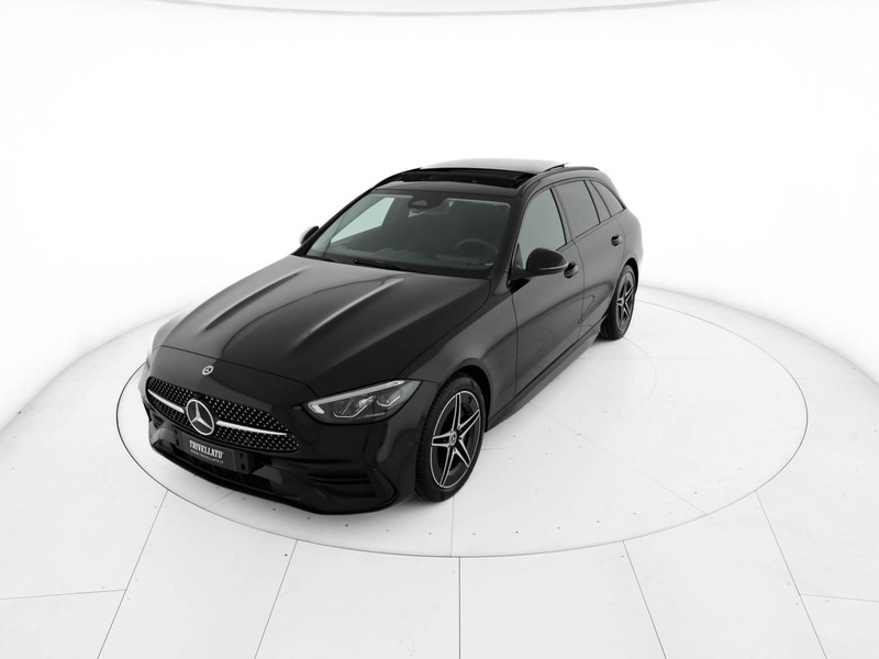 Mercedes Classe C SW sw 220 d mhev amg line advanced plus 200cv auto ibrido nero