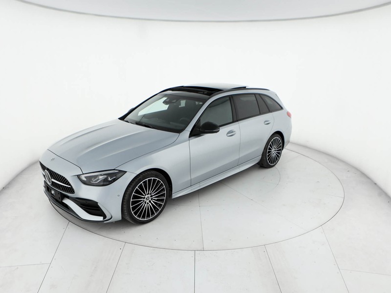 Mercedes Classe C SW sw 220 d mhev amg line advanced 4matic 200cv auto ibrido argento