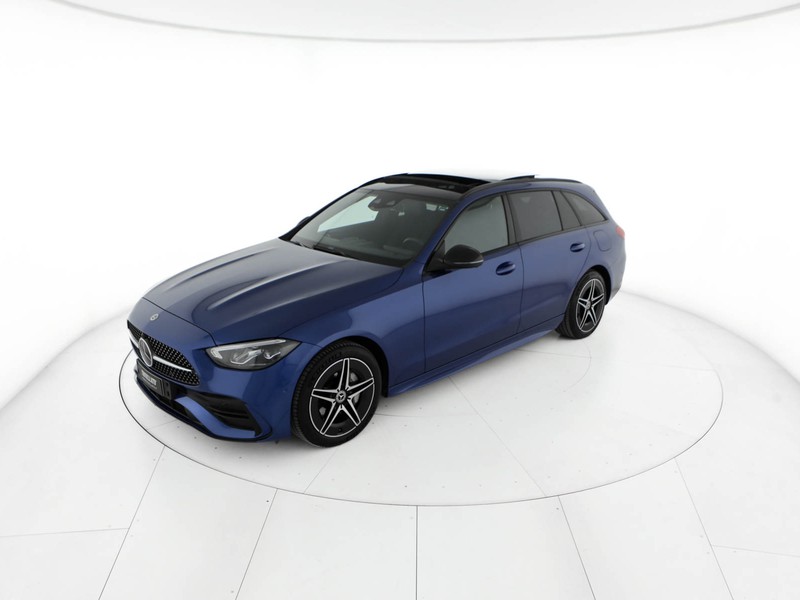 Mercedes Classe C SW sw 300 de phev amg line advanced auto ibrido blu/azzurro