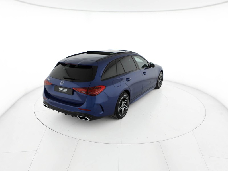 Mercedes Classe C SW sw 300 de phev amg line advanced auto ibrido blu/azzurro