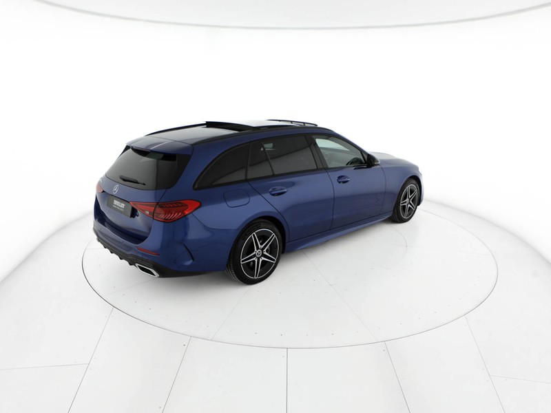 Mercedes Classe C SW sw 300 de phev amg line advanced auto ibrido blu/azzurro