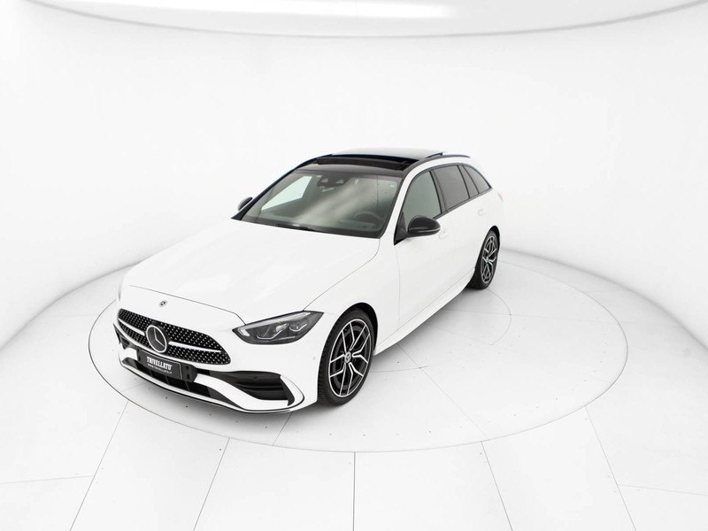 Mercedes Classe C SW sw 220 d mhev amg line advanced 4matic 197cv auto ibrido bianco