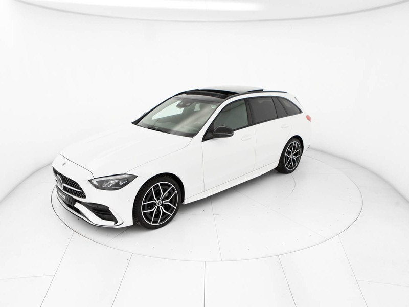 Mercedes Classe C SW sw 220 d mhev amg line advanced 4matic 197cv auto ibrido bianco