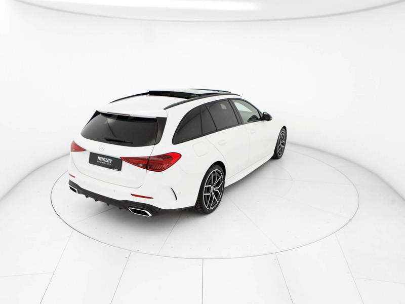 Mercedes Classe C SW sw 220 d mhev amg line advanced 4matic 197cv auto ibrido bianco