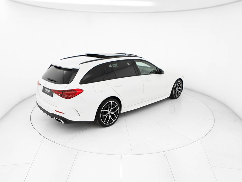 Mercedes Classe C SW sw 220 d mhev amg line advanced 4matic 197cv auto ibrido bianco