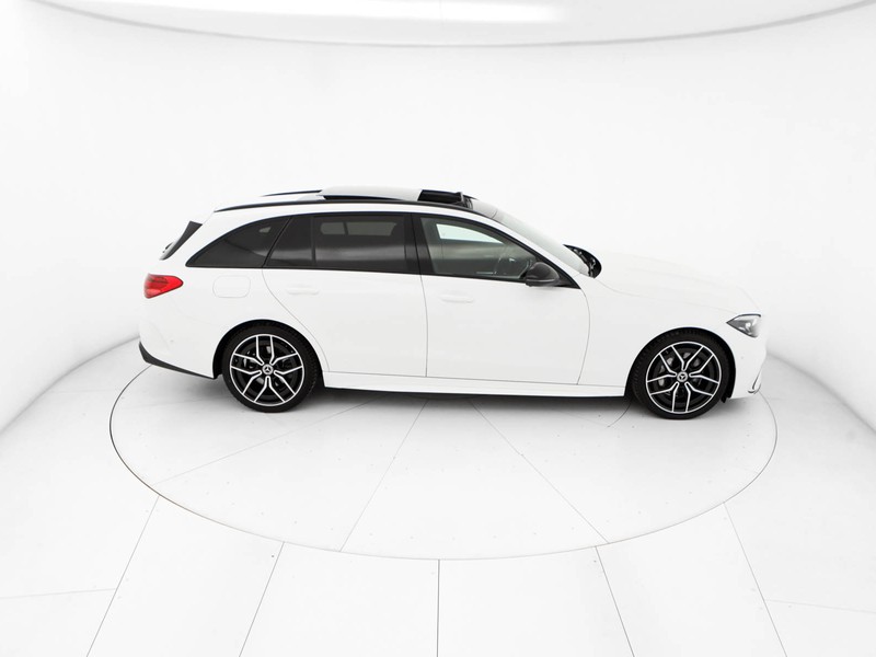 Mercedes Classe C SW sw 220 d mhev amg line advanced 4matic 197cv auto ibrido bianco