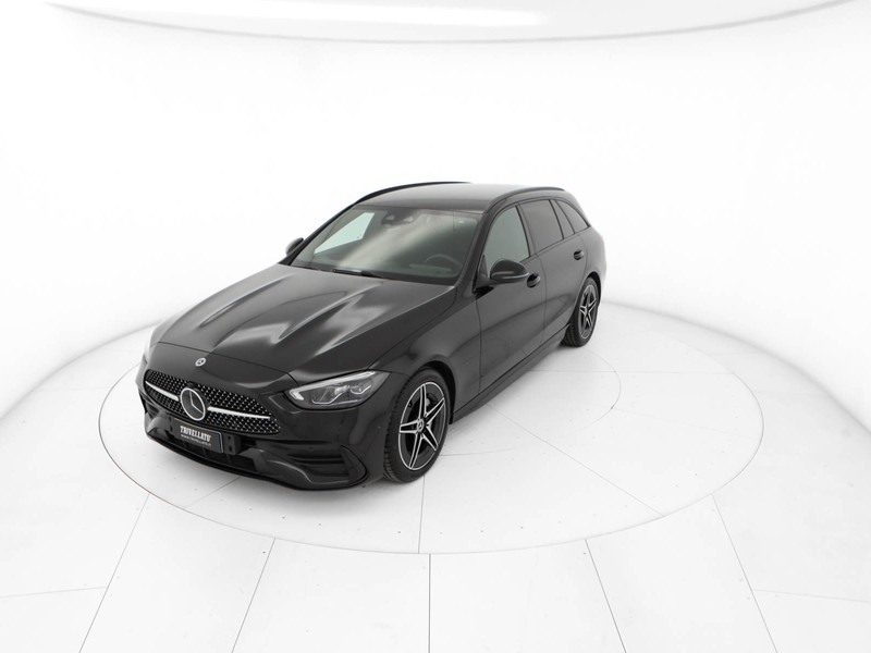 Mercedes Classe C SW sw 200 d mhev amg line advanced auto ibrido nero