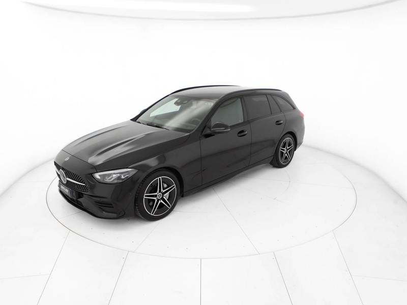 Mercedes Classe C SW sw 200 d mhev amg line advanced auto ibrido nero