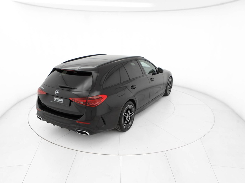 Mercedes Classe C SW sw 200 d mhev amg line advanced auto ibrido nero