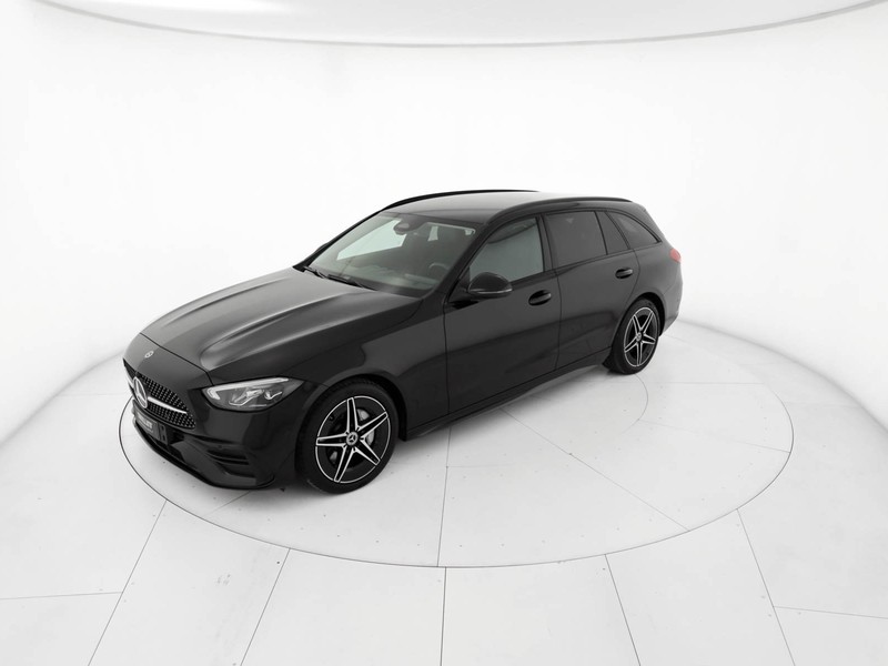 Mercedes Classe C SW sw 220 d mhev premium 4matic auto ibrido nero