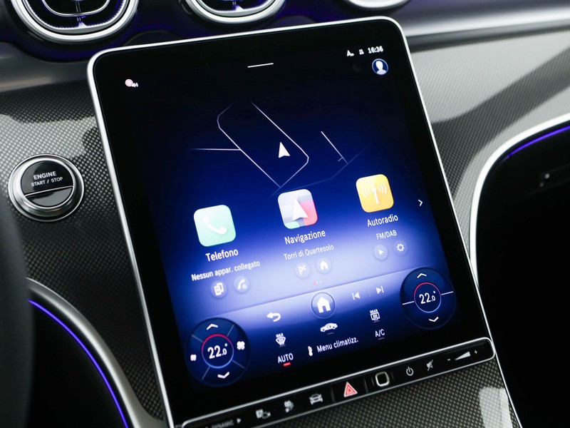 Mercedes Classe C SW sw 300 de phev travel edition 4matic auto ibrido argento