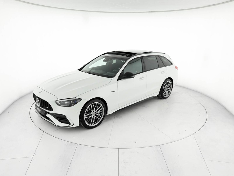 AMG Classe C c sw amg 43 mhev premium plus 4matic 422cv auto ibrido bianco