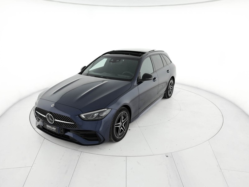 Mercedes Classe C SW sw 220 d mhev amg line advanced 4matic 197cv auto ibrido blu/azzurro