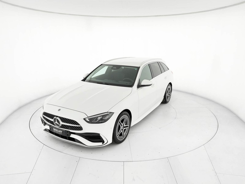 Mercedes Classe C SW sw 220 d mhev premium 4matic auto ibrido bianco