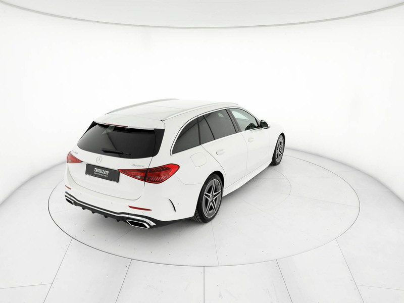 Mercedes Classe C SW sw 220 d mhev premium 4matic auto ibrido bianco
