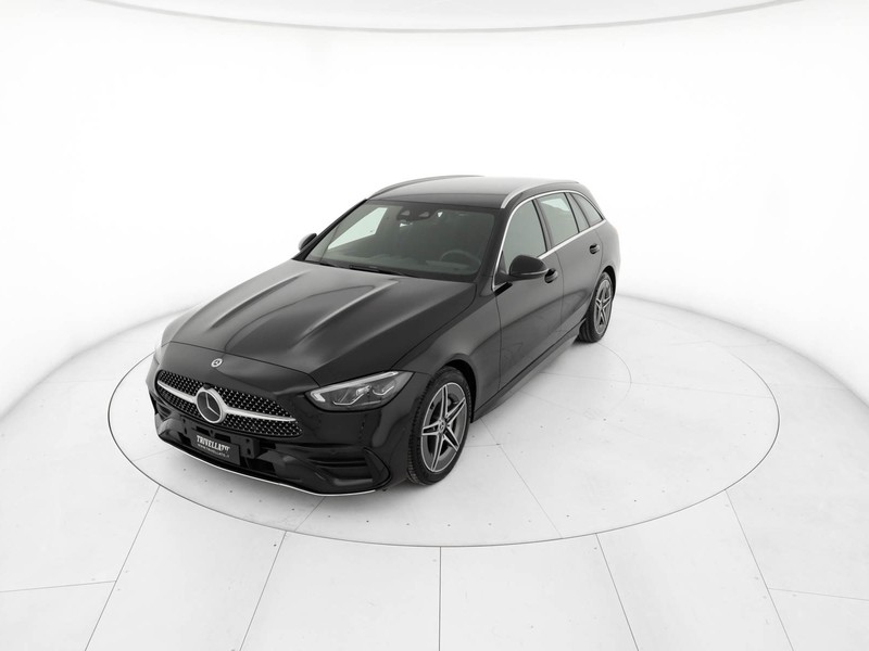 Mercedes Classe C SW sw 300 d mhev amg line advanced plus auto ibrido nero