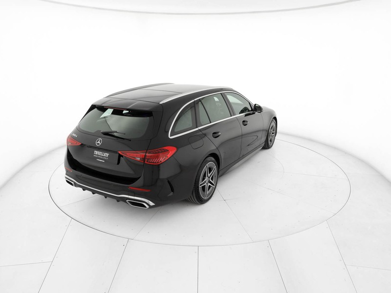 Mercedes Classe C SW sw 300 d mhev amg line advanced plus auto ibrido nero