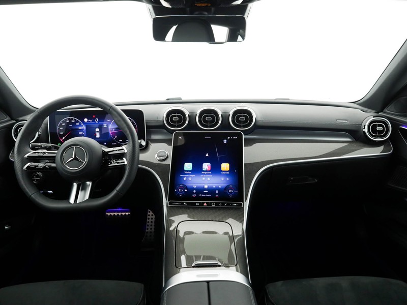 Mercedes Classe C SW sw 300 d mhev amg line advanced plus auto ibrido nero