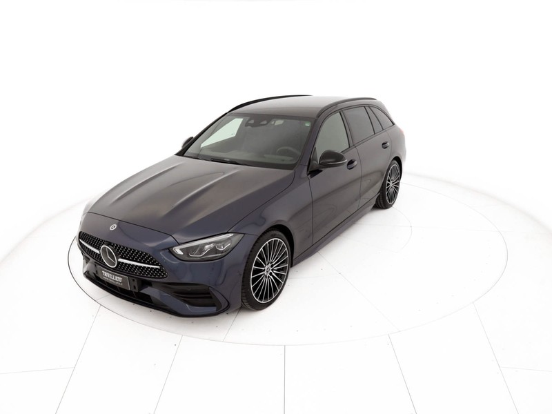 Mercedes Classe C SW sw 200 d mhev amg line advanced auto ibrido blu/azzurro