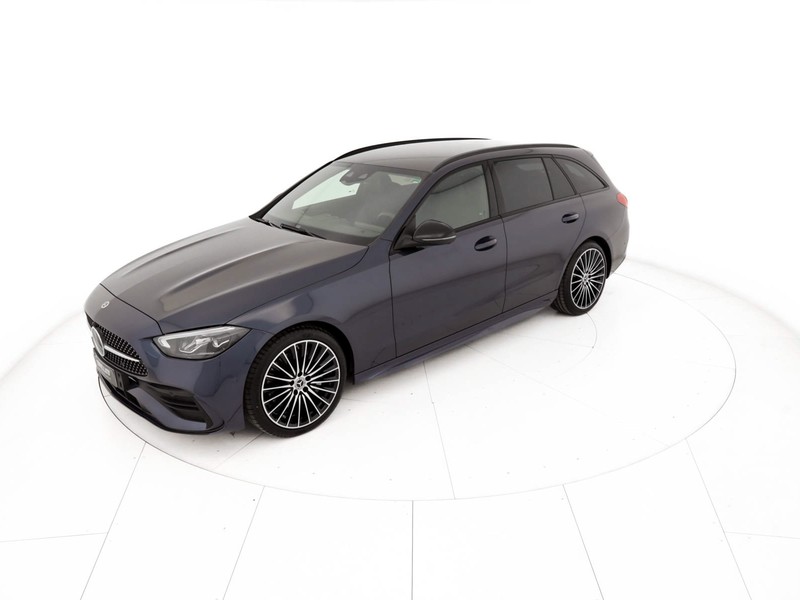 Mercedes Classe C SW sw 200 d mhev amg line advanced auto ibrido blu/azzurro
