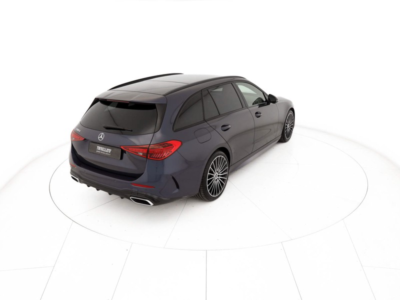 Mercedes Classe C SW sw 200 d mhev amg line advanced auto ibrido blu/azzurro