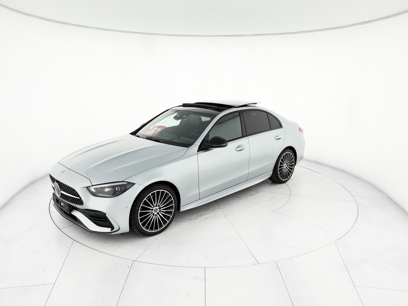 Mercedes Classe C Berlina 220 d mhev amg line premium plus 4matic 197cv auto ibrido argento