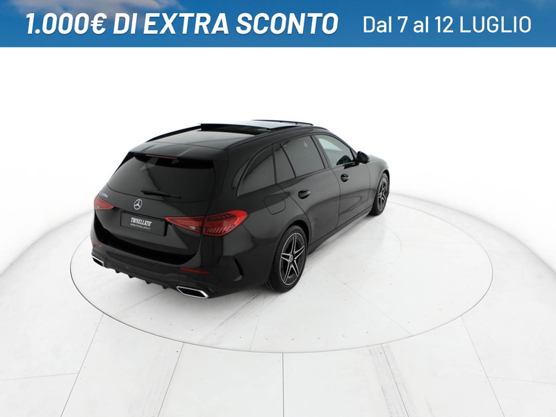 Mercedes Classe C SW sw 220 d mhev amg line advanced plus 200cv auto ibrido bianco