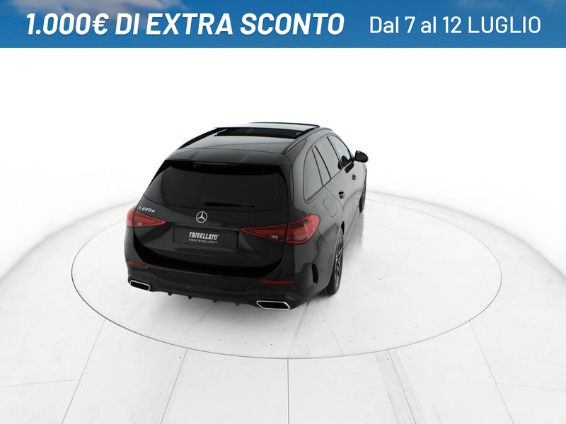 Mercedes Classe C SW sw 220 d mhev amg line advanced plus 200cv auto ibrido bianco