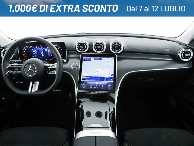 Mercedes Classe C SW sw 220 d mhev amg line advanced plus 200cv auto ibrido bianco