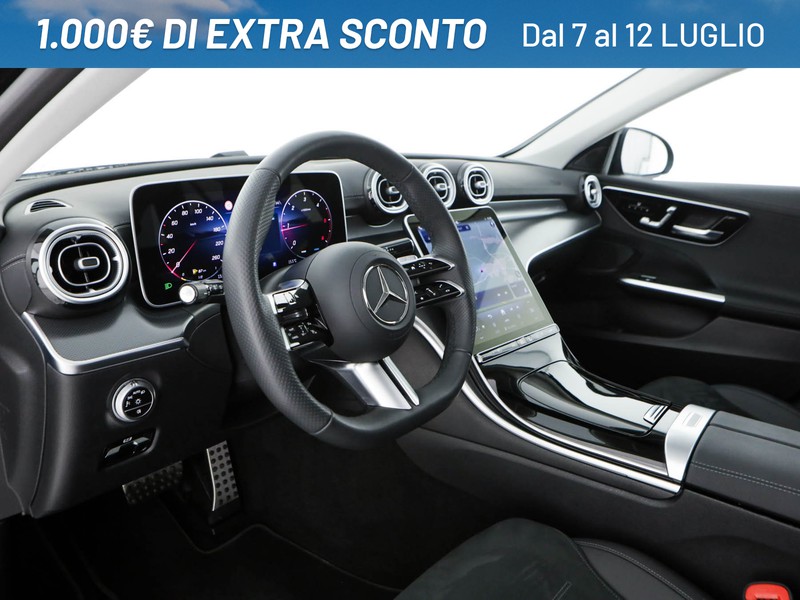 Mercedes Classe C SW sw 220 d mhev amg line advanced plus 200cv auto ibrido bianco
