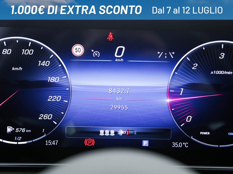 Mercedes Classe C SW sw 220 d mhev amg line advanced 200cv auto ibrido grigio