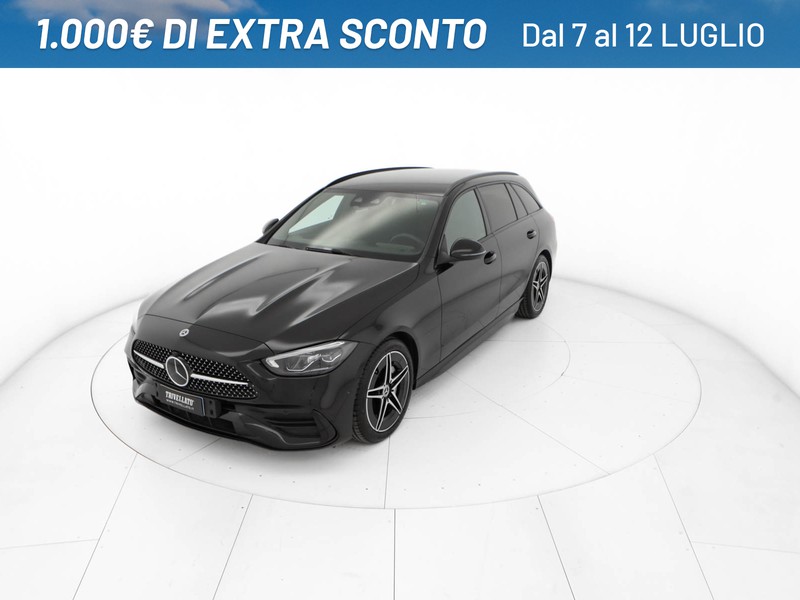 Mercedes Classe C SW sw 200 d mhev amg line advanced auto ibrido nero