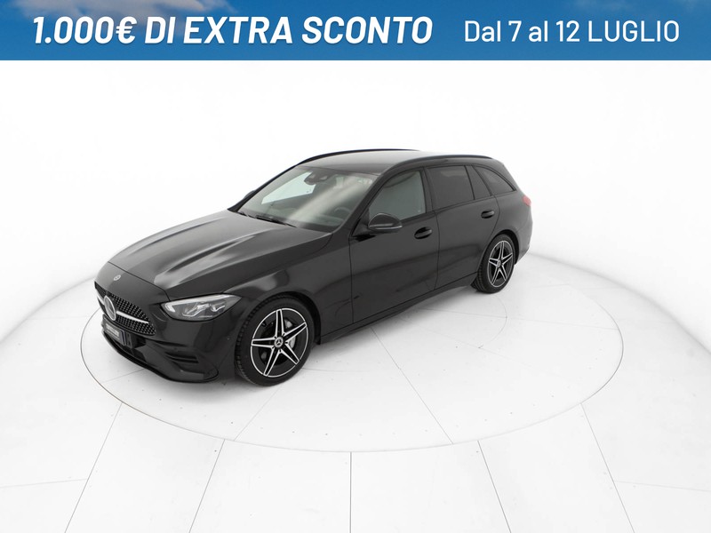 Mercedes Classe C SW sw 200 d mhev amg line advanced auto ibrido nero