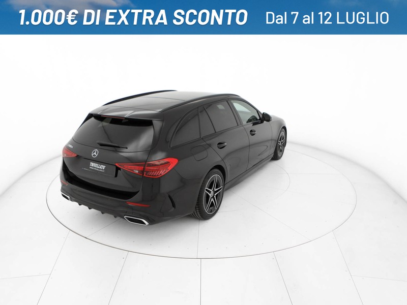 Mercedes Classe C SW sw 200 d mhev amg line advanced auto ibrido nero