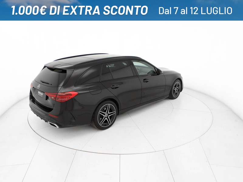 Mercedes Classe C SW sw 200 d mhev amg line advanced auto ibrido nero