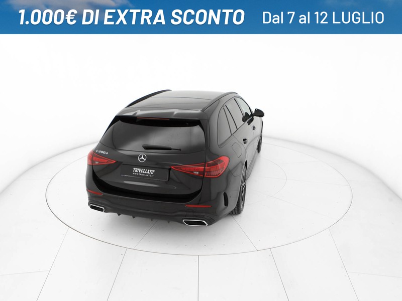Mercedes Classe C SW sw 200 d mhev amg line advanced auto ibrido nero