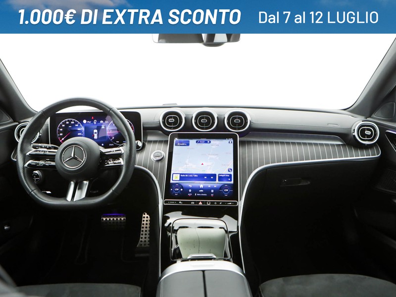Mercedes Classe C SW sw 200 d mhev amg line advanced auto ibrido nero