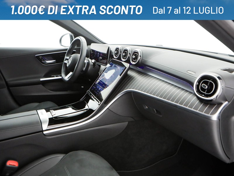 Mercedes Classe C SW sw 200 d mhev amg line advanced auto ibrido nero