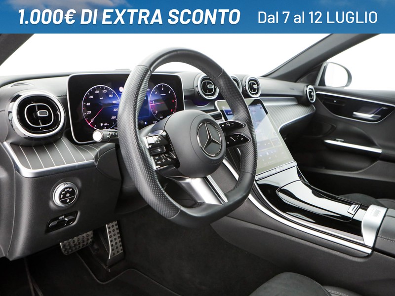 Mercedes Classe C SW sw 200 d mhev amg line advanced auto ibrido nero