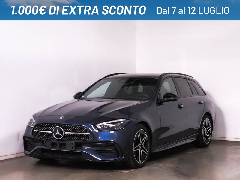 Mercedes Classe C SW sw 300 d mhev amg line advanced plus auto ibrido blu/azzurro