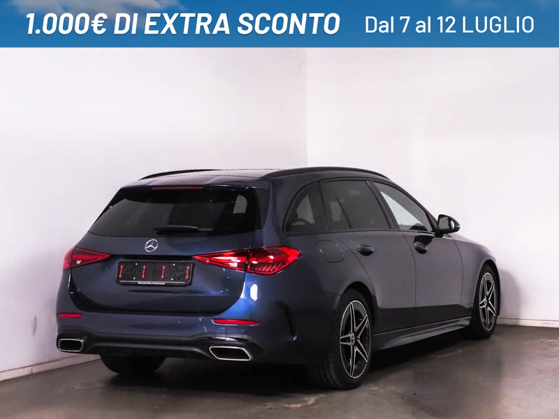 Mercedes Classe C SW sw 300 d mhev amg line advanced plus auto ibrido blu/azzurro