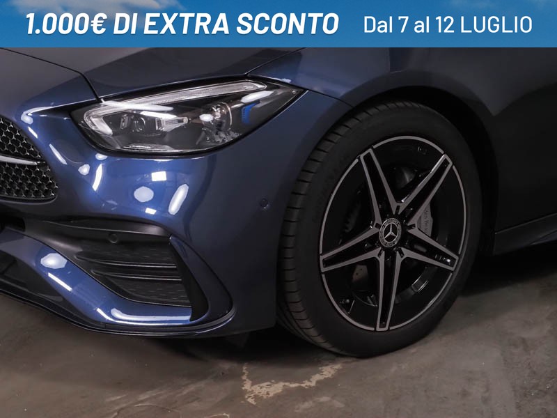 Mercedes Classe C SW sw 300 d mhev amg line advanced plus auto ibrido blu/azzurro