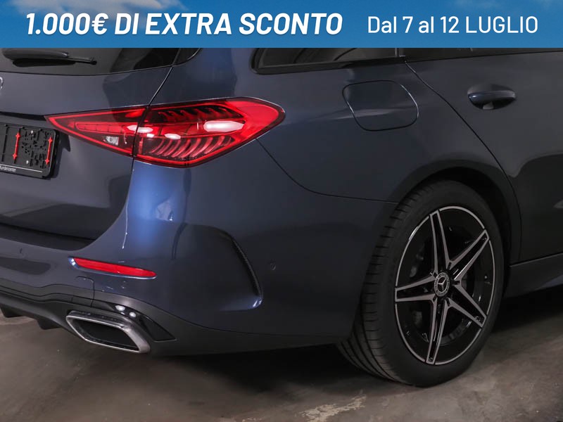 Mercedes Classe C SW sw 300 d mhev amg line advanced plus auto ibrido blu/azzurro