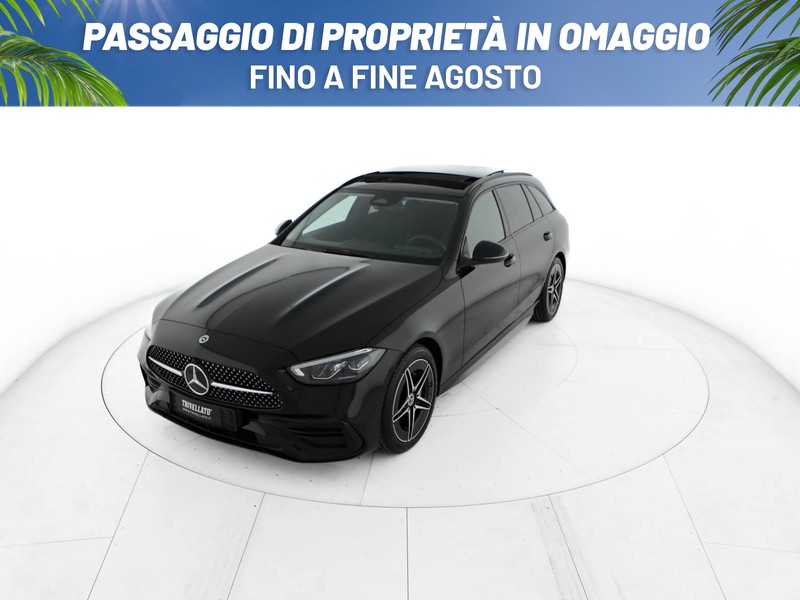Mercedes Classe C SW sw 220 d mhev amg line advanced plus 200cv auto ibrido nero