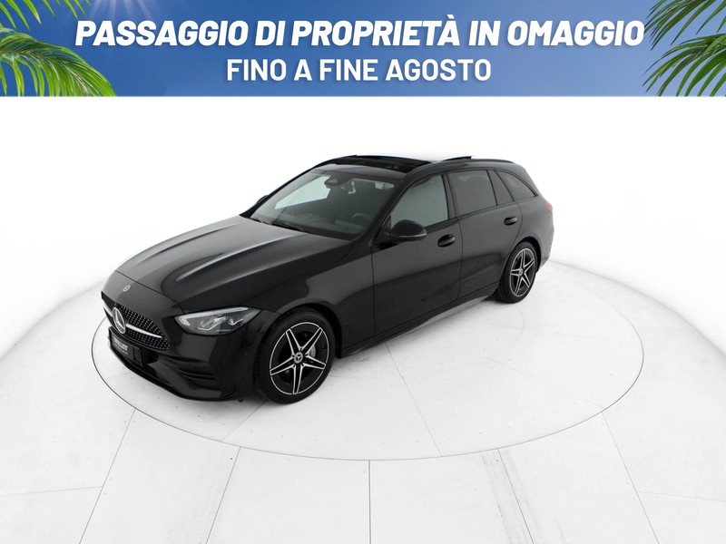 Mercedes Classe C SW sw 220 d mhev amg line advanced plus 200cv auto ibrido nero