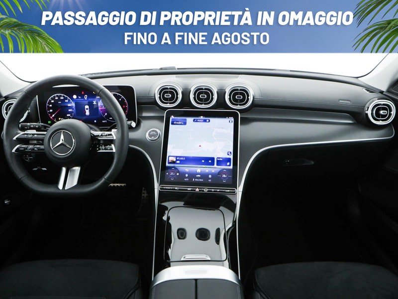 Mercedes Classe C SW sw 220 d mhev amg line advanced plus 200cv auto ibrido nero