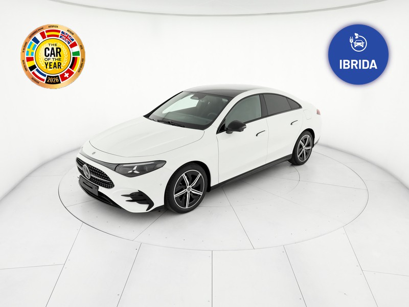 Mercedes CLA Coupè 180 amg line advanced plus auto ibrido bianco
