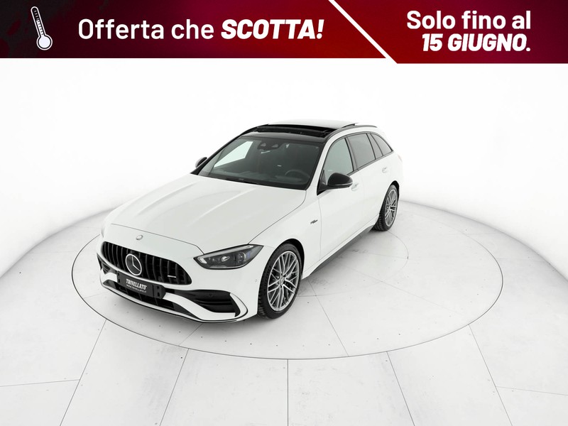 AMG Classe C c sw amg 43 mhev premium plus 4matic 422cv auto ibrido bianco
